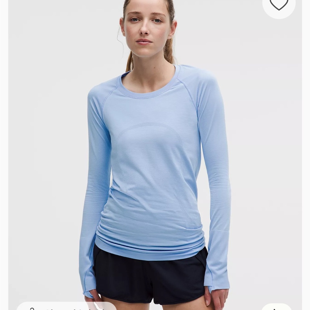 Lululemon Athletica Swiftly Tech Sky Blue Long Sleeve Top Women’s Size 10